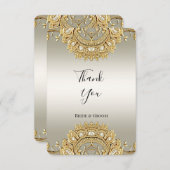 Gold  - Hartelijk dank Bedankkaart (Voorkant / Achterkant)