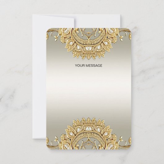 Gold  - Hartelijk dank Bedankkaart (Achterkant)