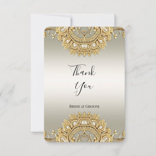 Gold  - Hartelijk dank Bedankkaart (Voorkant)