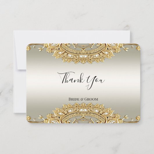 Gold - Hartelijk dank Bedankkaart (Voorkant)