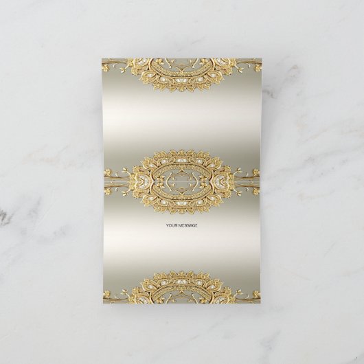 Gold - Hartelijk dank Bedankkaart (Binnen)