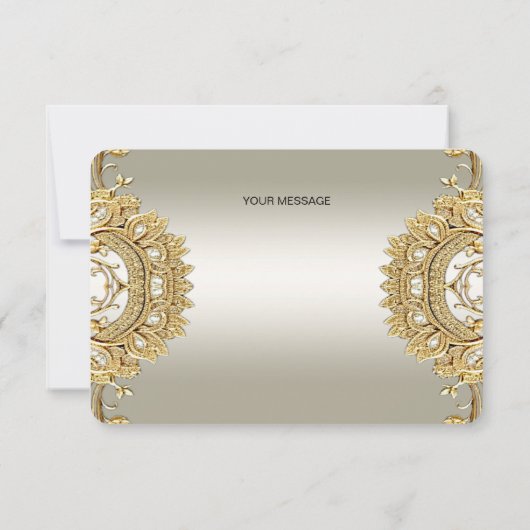 Gold  - Hartelijk dank Bedankkaart (Achterkant)