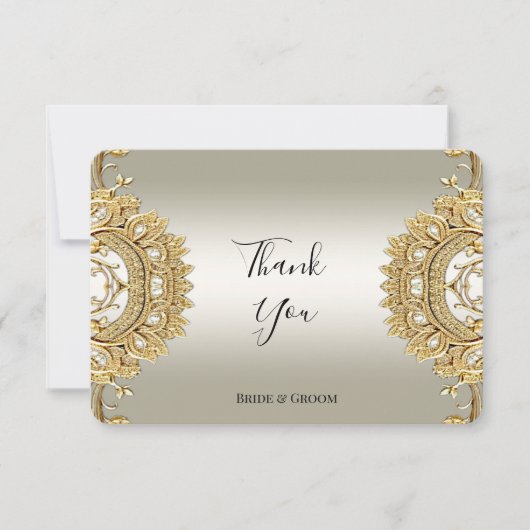 Gold  - Hartelijk dank Bedankkaart (Voorkant)