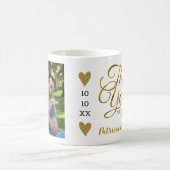 Gold Hartelijk dank Bride en Groom Weddenfoto  Koffiemok (Center)