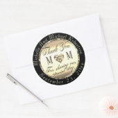 Gold Hartelijk dank, Klassieke Sticker (Envelop)