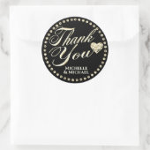 Gold Hartelijk dank, Klassieke Sticker (Tas)