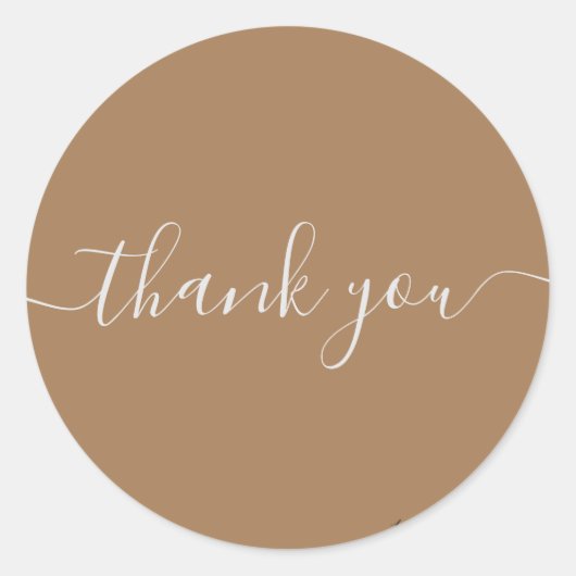 Gold Hartelijk dank Ronde Sticker (Voorkant)