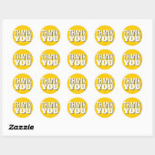 Gold Hartelijk dank Ronde Sticker (Vel)