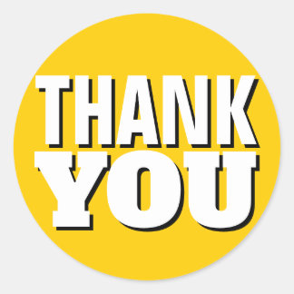 Gold Hartelijk dank Ronde Sticker