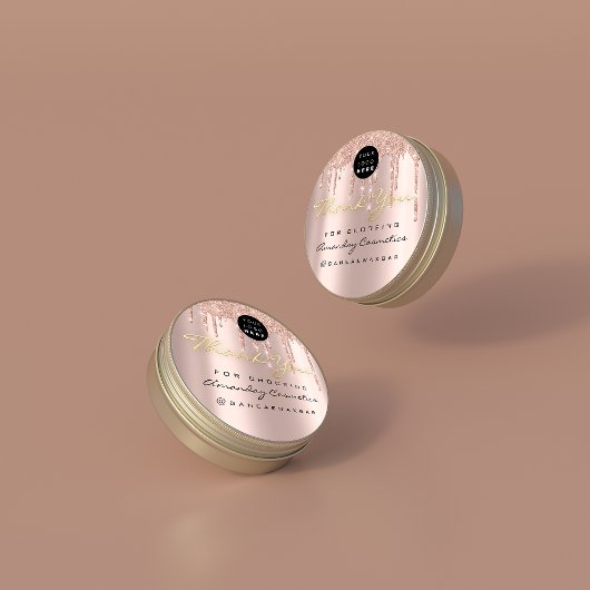 Gold Hartelijk dank voor de keuze van de Rozen voo Ronde Sticker