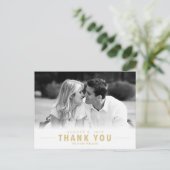 Gold Hartelijk dank voor uw Briefkaart op aangepas (Staand voorkant)