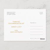 Gold Hartelijk dank voor uw Briefkaart op aangepas (Achterkant)