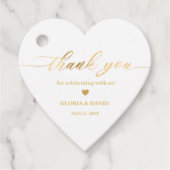 Gold Hartelijk dank voor uw bruiloft voor Labels (Voorkant)