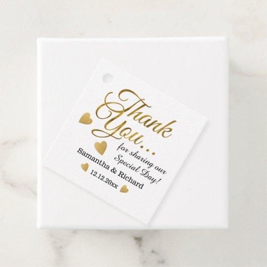 Gold Hartelijk dank voor uw huwelijk Bedankjes Labels (In situ)