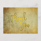 Gold Hartelijk dank voor uw huwelijk Briefkaart (Voorkant)