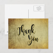 Gold Hartelijk dank voor uw  huwelijk Briefkaart (Voorkant / Achterkant)