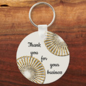 Gold Hartelijk dank voor uw zakelijke waardering Sleutelhanger (Voorkant)