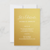 Gold Hawaiian Hibiscus Afstuderen Aankondiging (Achterkant)