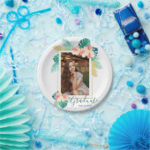 Gold Hawaiian Hibiscus Graduation Party Borden Papieren Bordje (Feest)