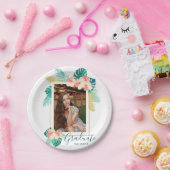 Gold Hawaiian Hibiscus Graduation Party Borden Papieren Bordje (Feest)