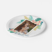 Gold Hawaiian Hibiscus Graduation Party Borden Papieren Bordje (Gekanteld)