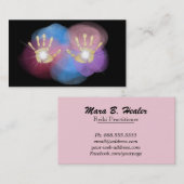 *~* Gold Healing Hands Radiating Light Energy Visitekaartje (Voorkant / Achterkant)