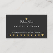 Gold Heart 10 Punch Salon-klantenkaart 2 Klantenkaartje