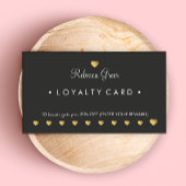 Gold Heart 10 Punch Salon-klantenkaart 2 Klantenkaartje