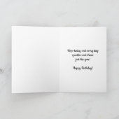 Gold Heart 15e verjaardag Kaart (Binnen)