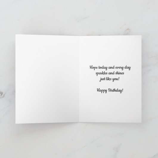 Gold Heart 15e verjaardag Kaart (Binnen)