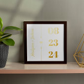 Gold Heart Arrows Names Jubileum Date Folie Afdrukken