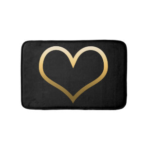 Gold Heart Badmat