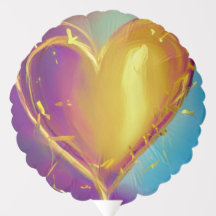 Gold Heart-ballon