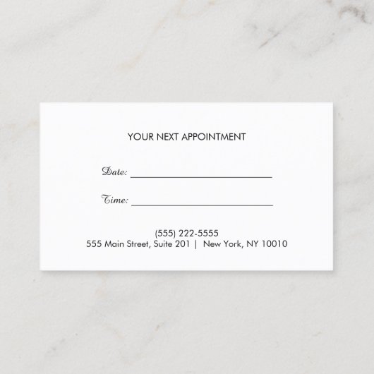 Gold Heart Beauty Salon Appointinder Afsprakenkaartje (Achterkant)