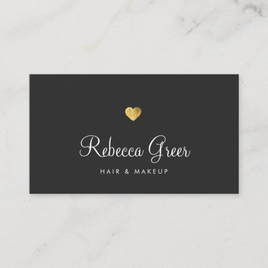 Gold Heart Beauty Salon Appointinder Afsprakenkaartje (Voorkant)