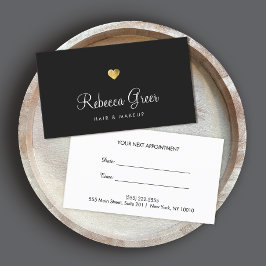 Gold Heart Beauty Salon Appointinder Afsprakenkaartje