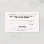 Gold Heart Beauty Salon verwijzingskaart Aanbevelingskaartje (Achterkant)