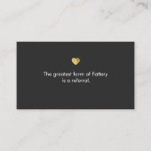 Gold Heart Beauty Salon verwijzingskaart Aanbevelingskaartje (Voorkant)