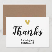 Gold Heart | Bedankt voor mijn briefkaart (Voorkant / Achterkant)