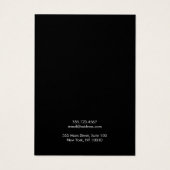 Gold Heart Black Earling-kaart Visitekaartje (Achterkant)