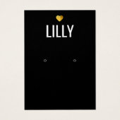 Gold Heart Black Earling-kaart Visitekaartje (Voorkant)