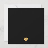 Gold Heart Black Valentijn Flat Wenskaart Kaart (Achterkant)