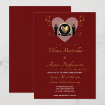 Gold Heart Bourgondië Mannelijke LGBTQ bruiloft ui