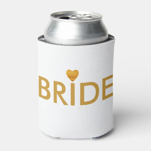 Gold Heart Bride Blikjeskoeler (Blikje Voorkant)