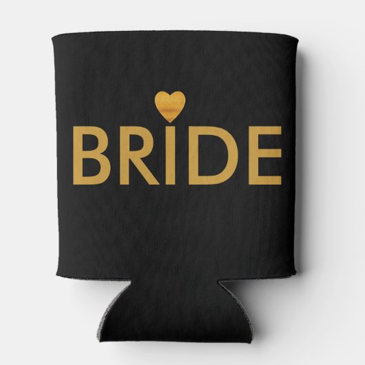 Gold Heart Bride Blikjeskoeler (Achterkant)