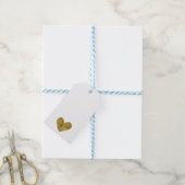 Gold Heart Cadeaulabel (Met Touw)
