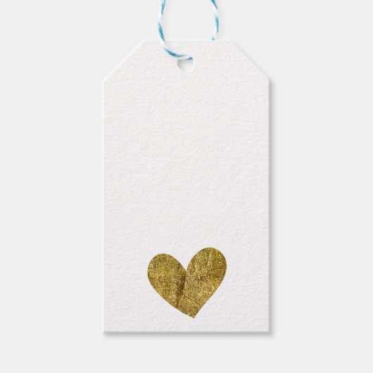 Gold Heart Cadeaulabel (Voorkant)