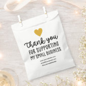 Gold Heart Dank u voor het ondersteunen van kleine Bedankzakje (Geknipt)