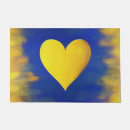 Gold Heart Doormat Deurmat