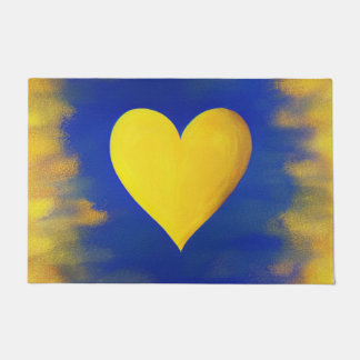 Gold Heart Doormat Deurmat